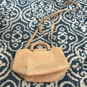 Madewell Beige Leather The Top Handle Mini Crossbody Bag Purse